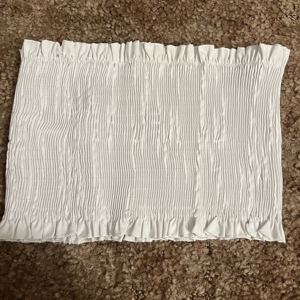 A cute white, size medium tube top!